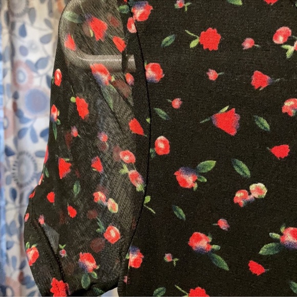 Princess Polly Floral Black Mesh Dress - Picture 5 of 8